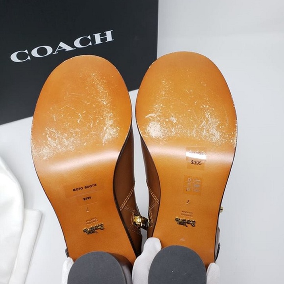 Coach Brown Saddle Moto Boots/Booties - Picture 5 of 8